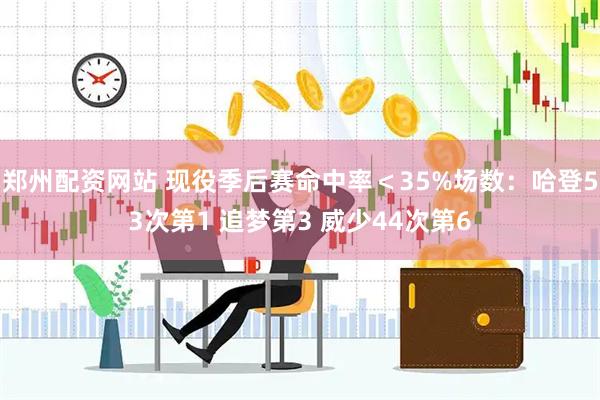 郑州配资网站 现役季后赛命中率＜35%场数：哈登53次第1 追梦第3 威少44次第6
